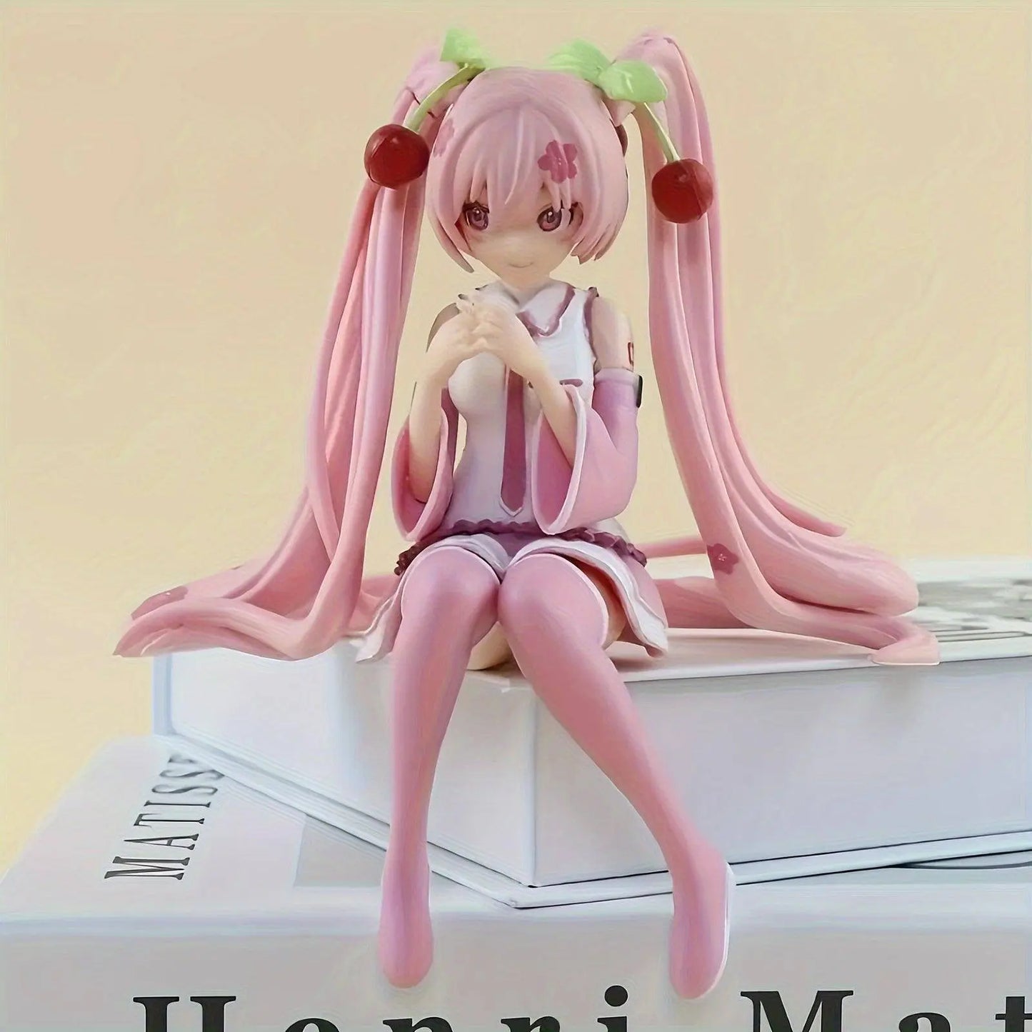 1pc Cute Anime Figures Cake Toppers Pink, Pretty Girl With Cherry Action Figures Girls Model Collection Gifts For Girls And Boys - SS69