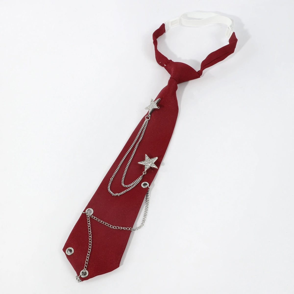 1pc Fashion JK Tie With Rhinestone Stars Decorative Chain, Ideal Choice For Gifts SS69