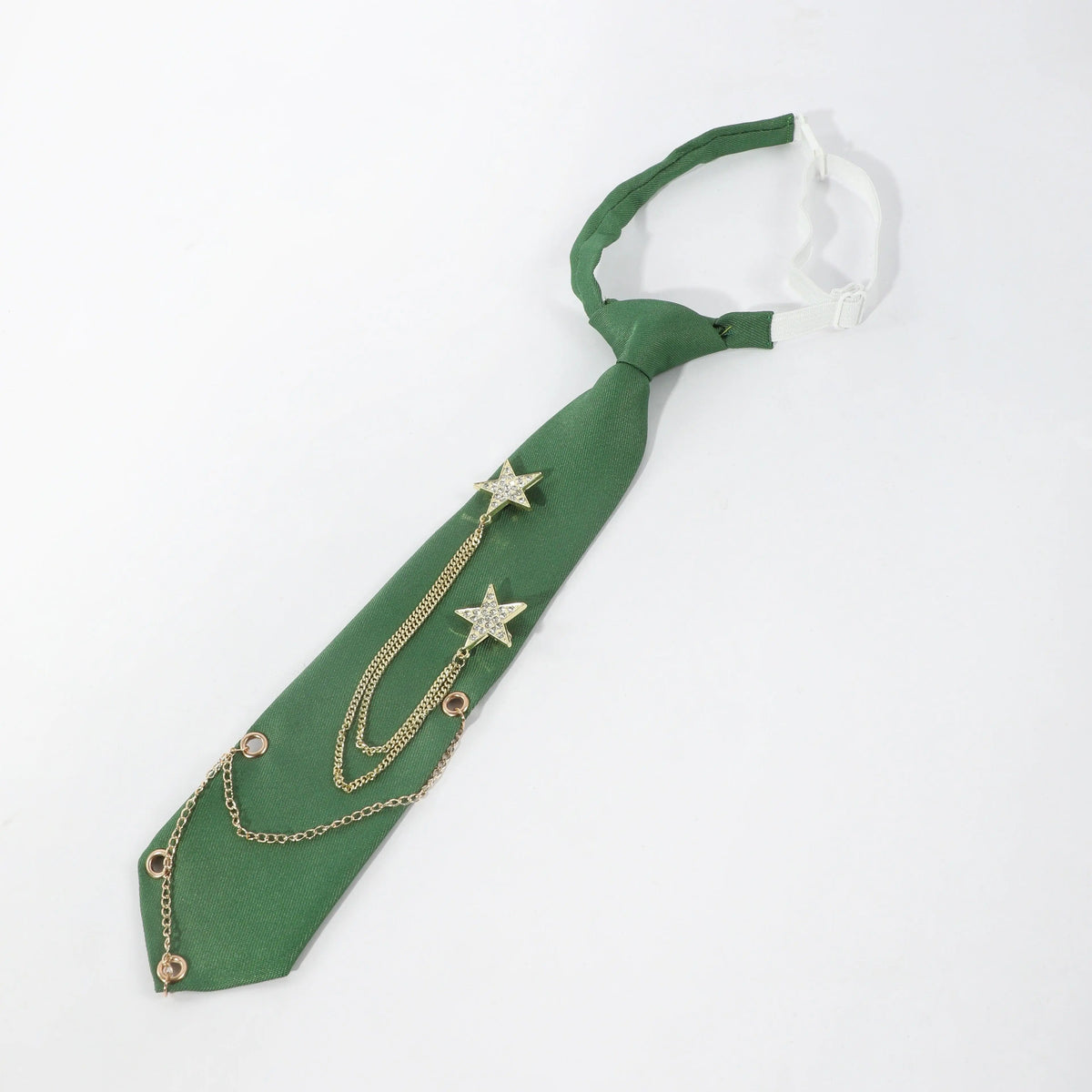 1pc Fashion JK Tie With Rhinestone Stars Decorative Chain, Ideal Choice For Gifts SS69