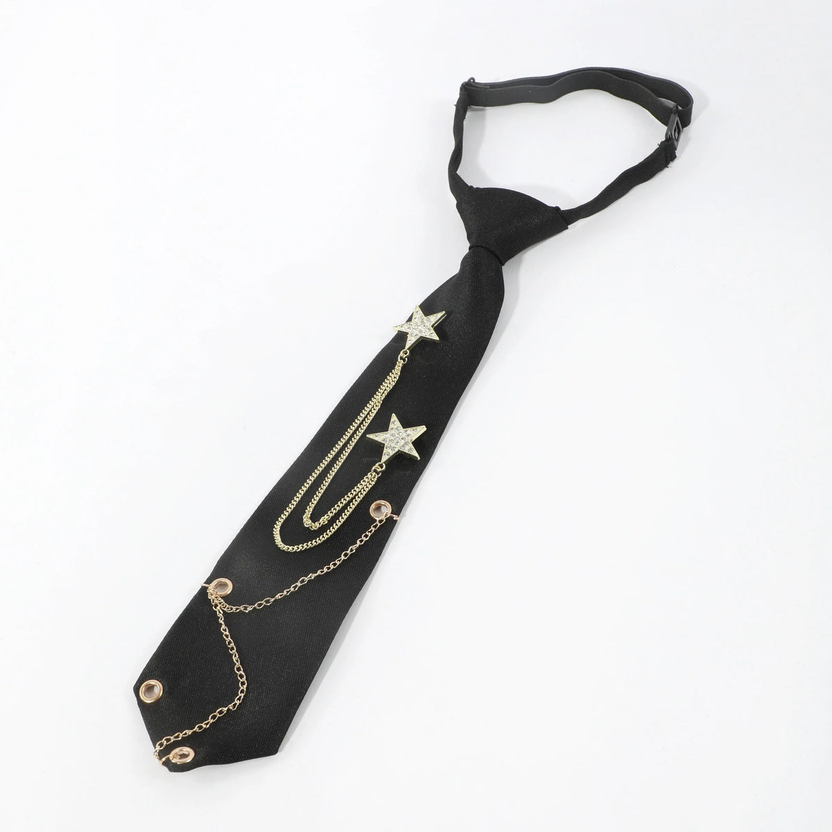 1pc Fashion JK Tie With Rhinestone Stars Decorative Chain, Ideal Choice For Gifts SS69