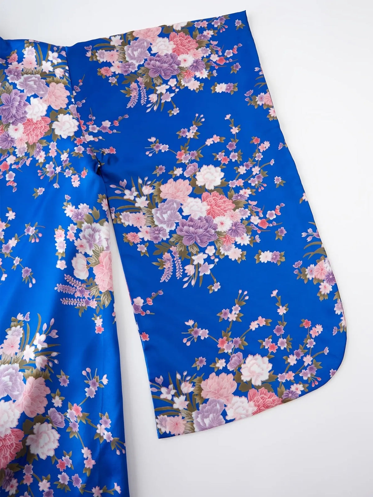 1pc Traditional Japanese Kimono for Women - Floral Print Dress Robe with Belt, Polyester Fabric, Full-Length Sleeves, Open Front, Regular Fit, Geisha Bathing Costume, Cosplay, Halloween, Carnival Party Wear SS69