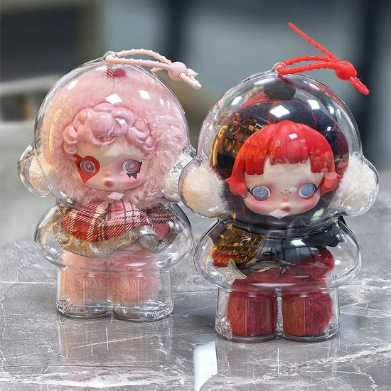 1PC Transparent Display Bag Portable Cable Organizer Box Acrylic Candy Storage Case Home Decor Bag for Skull Panda No Doll - SS69