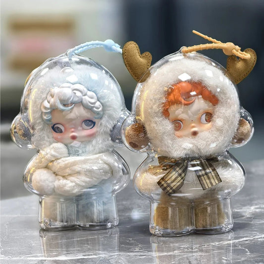 1PC Transparent Display Bag Portable Cable Organizer Box Acrylic Candy Storage Case Home Decor Bag for Skull Panda No Doll - SS69