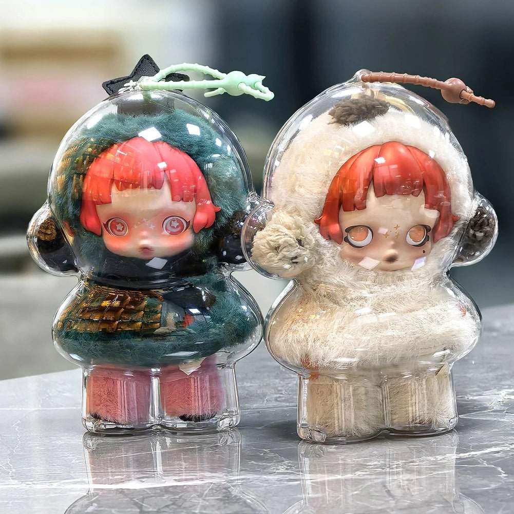 1PC Transparent Display Bag Portable Cable Organizer Box Acrylic Candy Storage Case Home Decor Bag for Skull Panda No Doll - SS69