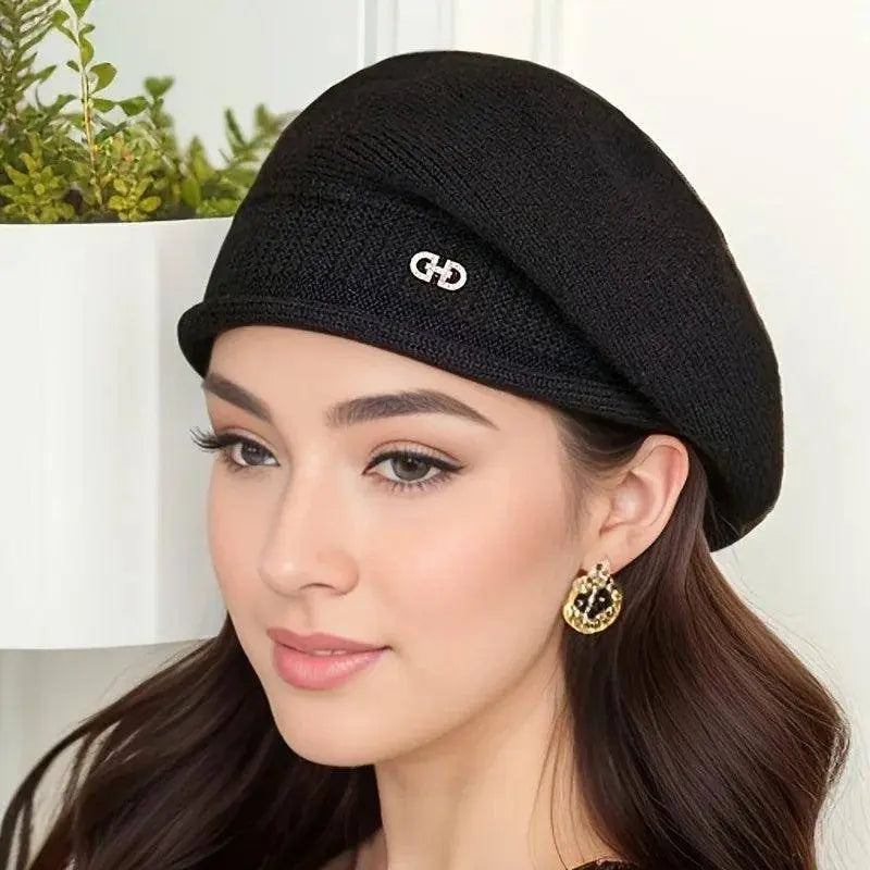 1pc, Women's Stretchy Fleece Beanie Hat with Pocket, Soft and Cozy Acrylic Knit Cap for Autumn and Winter SS69