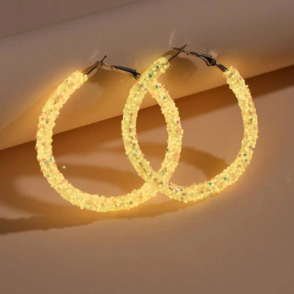 2/3pcs Earrings/ Earrings + Necklace Glowing Jewelry Set Made Of Luminous Beads Cute Heart Design Match Daily Outfits Party Accessories For Music Festival SS69