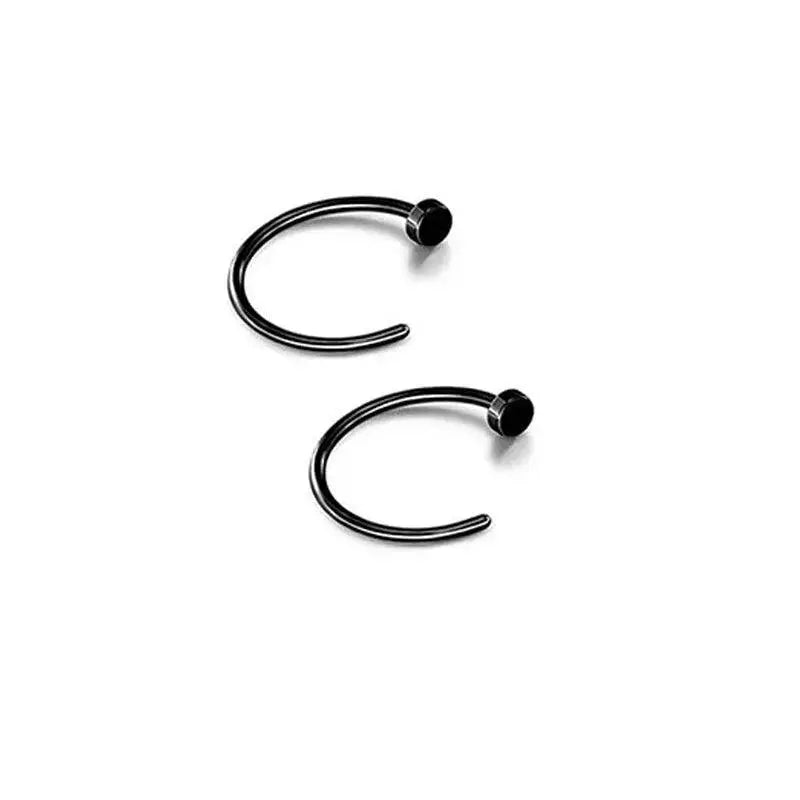2/6Pcs Fake Nose Rings for Women, 316L Stainless Steel Lip Rings Labret Ring Nostril Hoop Piercing Studs Nose Piercing Jewelry - SS69