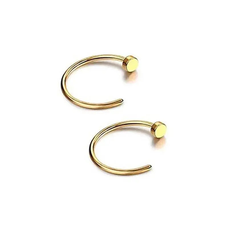 2/6Pcs Fake Nose Rings for Women, 316L Stainless Steel Lip Rings Labret Ring Nostril Hoop Piercing Studs Nose Piercing Jewelry - SS69
