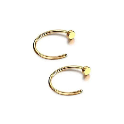 2/6Pcs Fake Nose Rings for Women, 316L Stainless Steel Lip Rings Labret Ring Nostril Hoop Piercing Studs Nose Piercing Jewelry - SS69