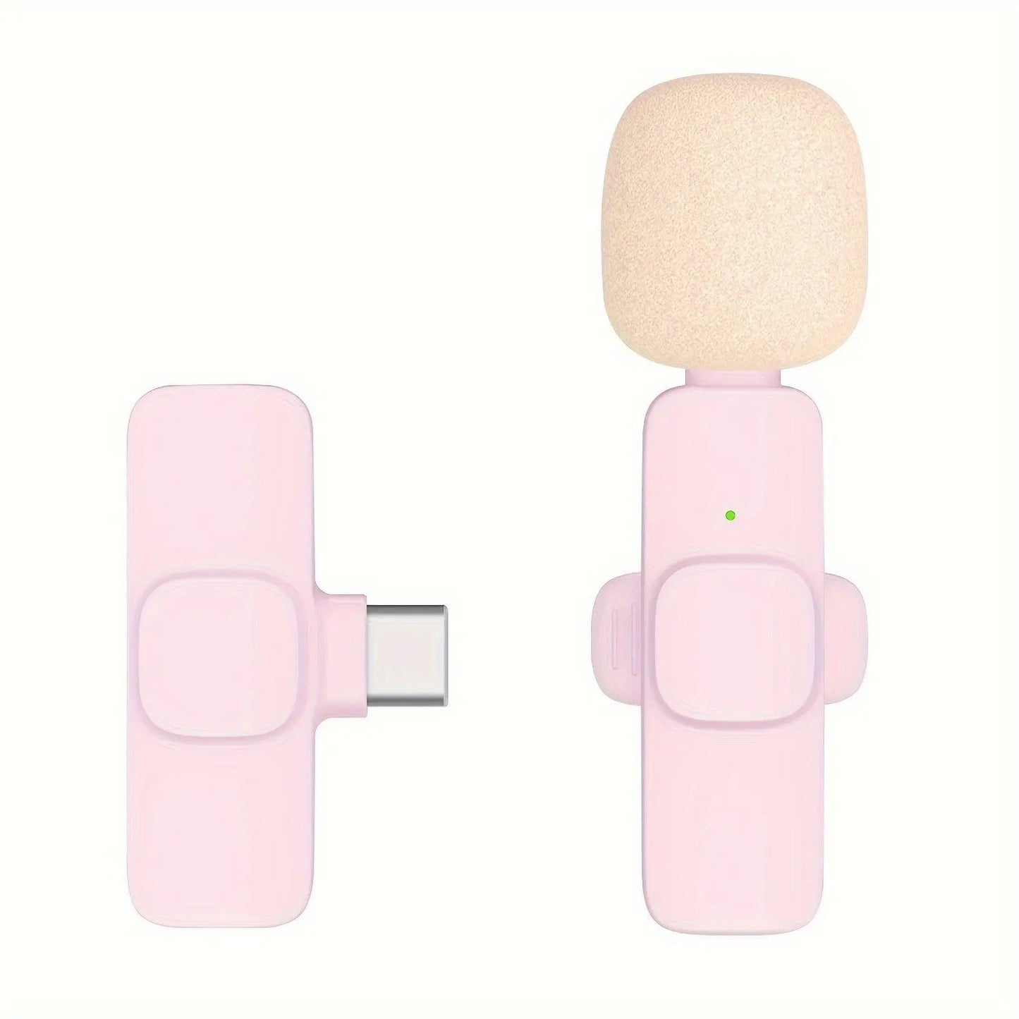 2-Pack ABS Wireless Lavalier Lapel Microphone with USB-C Connector for iPhone & iPad - SS69