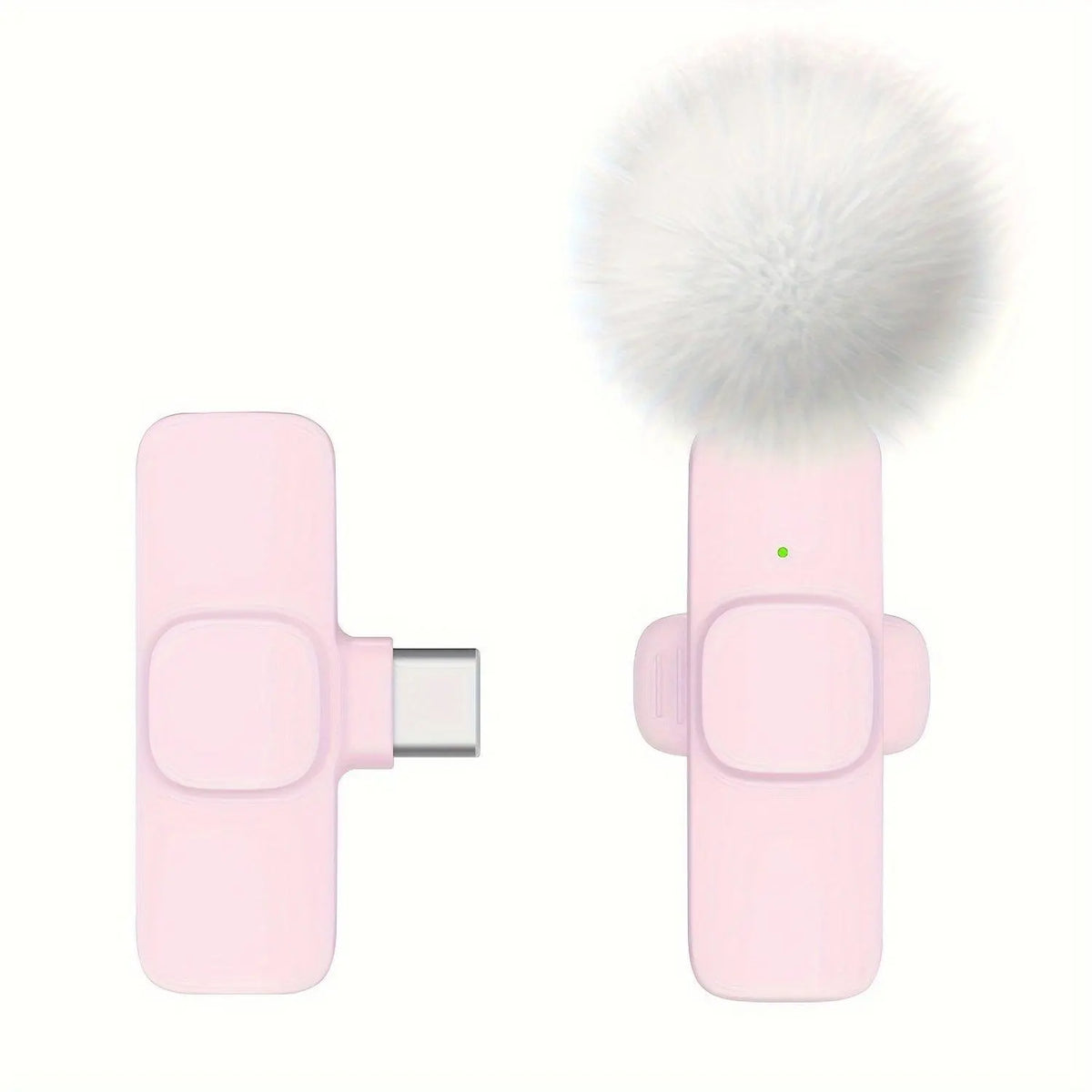 2-Pack ABS Wireless Lavalier Lapel Microphone with USB-C Connector for iPhone & iPad - SS69