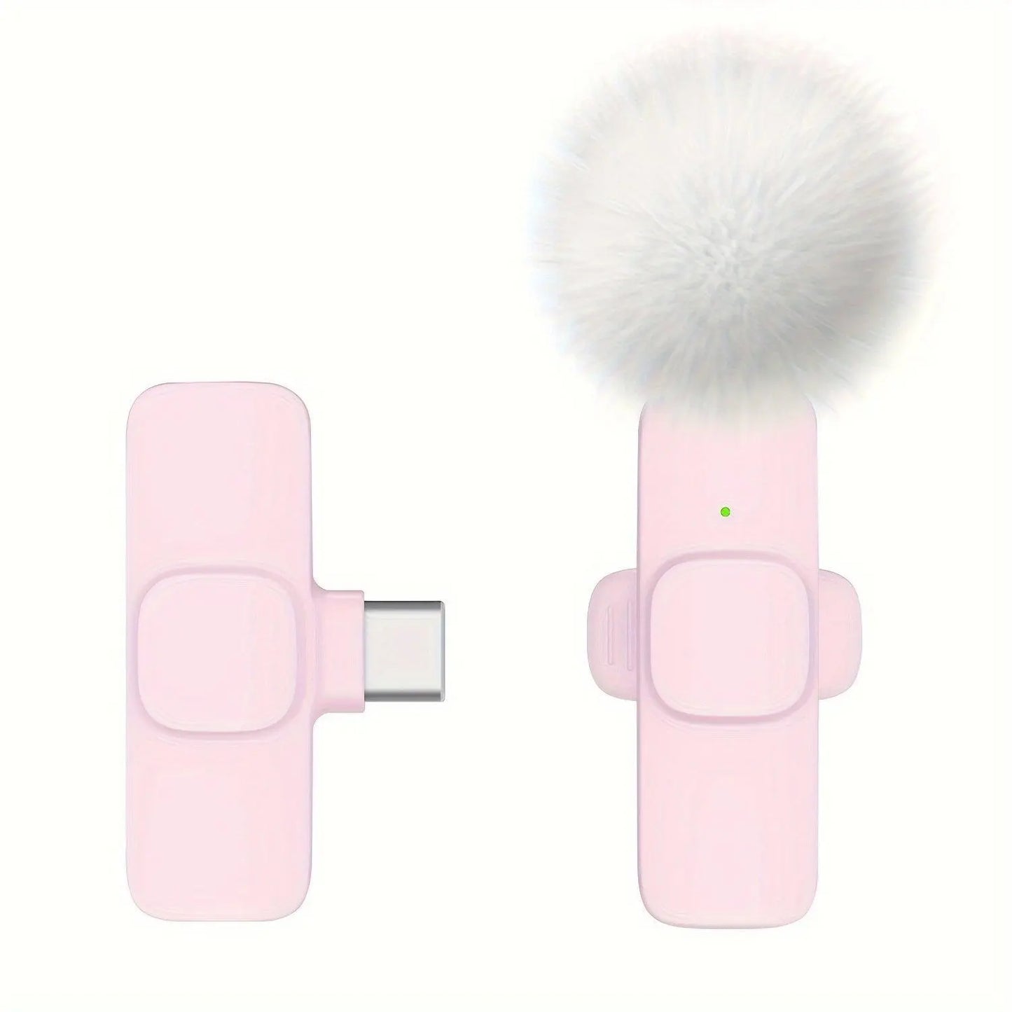 2-Pack ABS Wireless Lavalier Lapel Microphone with USB-C Connector for iPhone & iPad - SS69