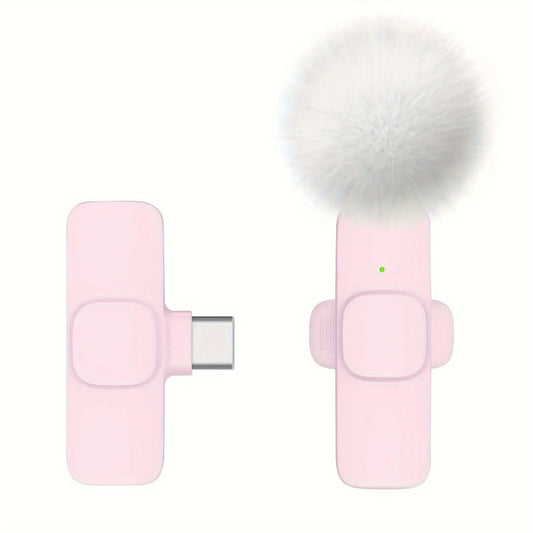 2-Pack ABS Wireless Lavalier Lapel Microphone with USB-C Connector for iPhone & iPad - SS69