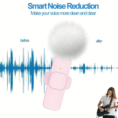 2-Pack ABS Wireless Lavalier Lapel Microphone with USB-C Connector for iPhone & iPad - SS69