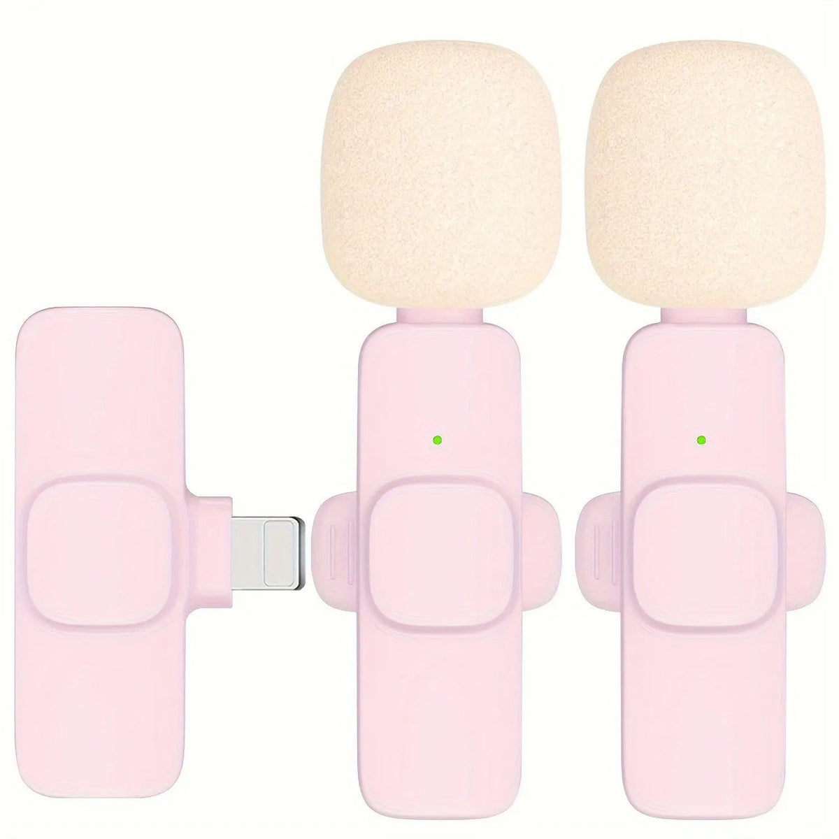 2-Pack ABS Wireless Lavalier Lapel Microphone with USB-C Connector for iPhone & iPad - SS69