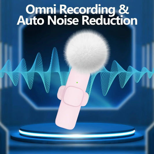 2-Pack ABS Wireless Lavalier Lapel Microphone with USB-C Connector for iPhone & iPad - SS69