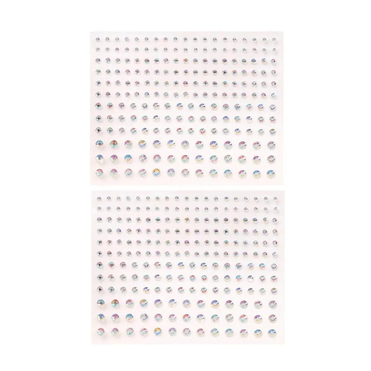 2 sheets Sparkling Rhinestone Facial Tattoo Stickers for Fairy Makeup and Beauty Enhancement SS69
