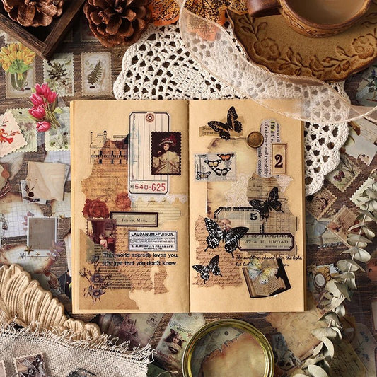 20 pcs Collection of old items Series Stickers aesthetic Stick Labels Decorative Scrapbooking material hand made Diy Supplies - SS69