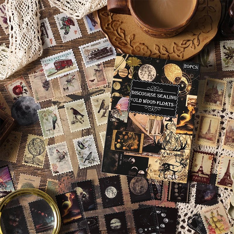 20 pcs Collection of old items Series Stickers aesthetic Stick Labels Decorative Scrapbooking material hand made Diy Supplies - SS69