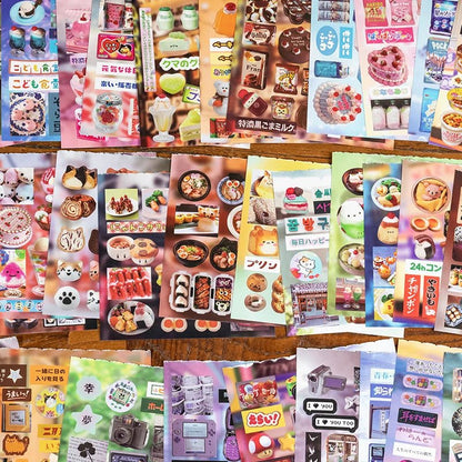 20 Sheets PET Die cut Stickers book Retro Cartoon Decorative handmade Scrapbooking Material Diary Japanese Stationery Supplies - SS69