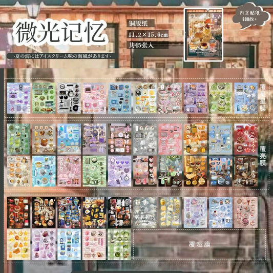 20 Sheets PET Die cut Stickers book Retro Cartoon Decorative handmade Scrapbooking Material Diary Japanese Stationery Supplies - SS69