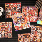 20 Sheets PET Die cut Stickers book Retro Cartoon Decorative handmade Scrapbooking Material Diary Japanese Stationery Supplies - SS69