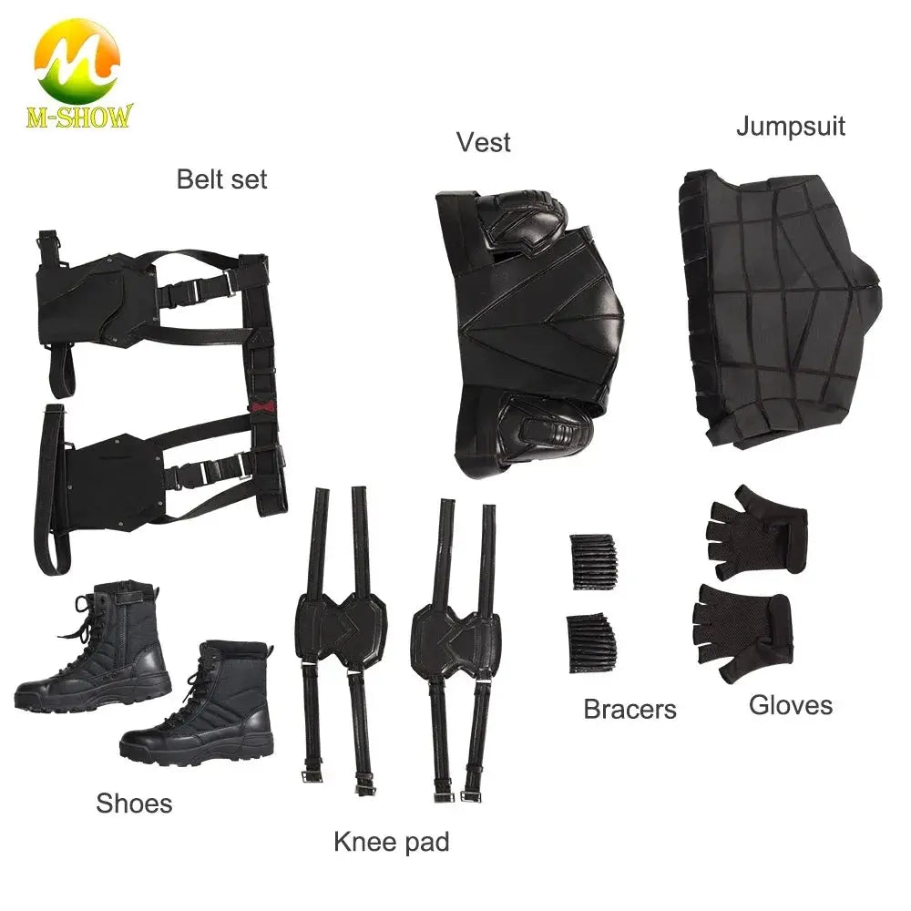 2021 New Widow Yelena Belova Cosplay Costume Black Battle Suit Women Jumpsuit for Halloween Carnival Party Free Custom Made SS69