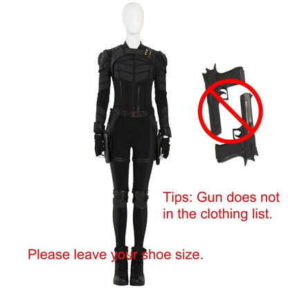 2021 New Widow Yelena Belova Cosplay Costume Black Battle Suit Women Jumpsuit for Halloween Carnival Party Free Custom Made SS69 471.69 Full set with shoes / XXXL