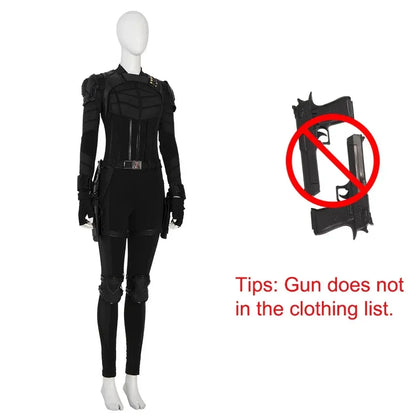 2021 New Widow Yelena Belova Cosplay Costume Black Battle Suit Women Jumpsuit for Halloween Carnival Party Free Custom Made SS69 390.69 Full set  no shoes / XXL