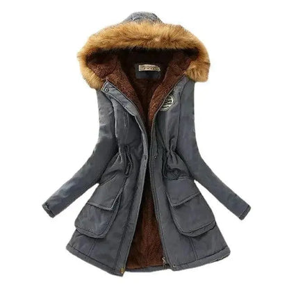 2023 New Autumn Winter Women Cotton Jacket Padded Casual Slim Coat Emboridery Hooded Parkas Wadded Warm Overcoat Fashion Parkas - SS69