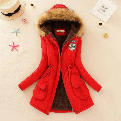 2023 New Autumn Winter Women Cotton Jacket Padded Casual Slim Coat Emboridery Hooded Parkas Wadded Warm Overcoat Fashion Parkas - SS69