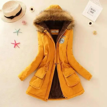 2023 New Autumn Winter Women Cotton Jacket Padded Casual Slim Coat Emboridery Hooded Parkas Wadded Warm Overcoat Fashion Parkas - SS69