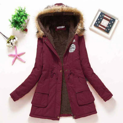 2023 New Autumn Winter Women Cotton Jacket Padded Casual Slim Coat Emboridery Hooded Parkas Wadded Warm Overcoat Fashion Parkas SS69