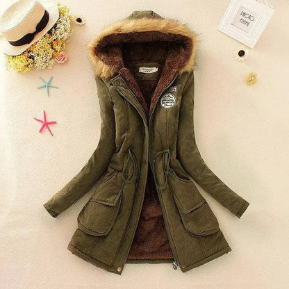 2023 New Autumn Winter Women Cotton Jacket Padded Casual Slim Coat Emboridery Hooded Parkas Wadded Warm Overcoat Fashion Parkas SS69