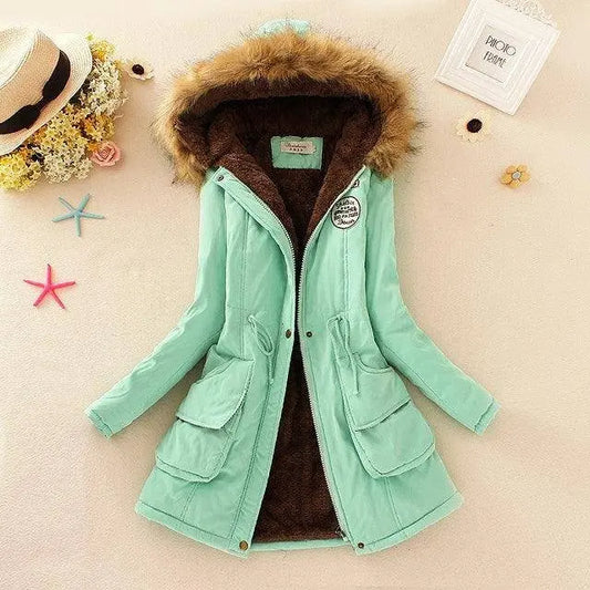 2023 New Autumn Winter Women Cotton Jacket Padded Casual Slim Coat Emboridery Hooded Parkas Wadded Warm Overcoat Fashion Parkas SS69
