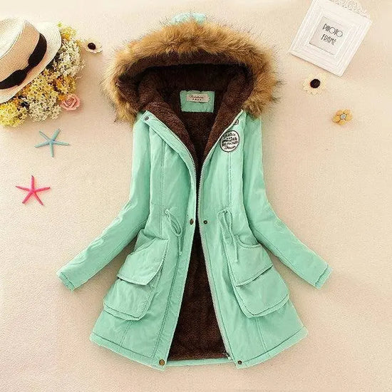 2023 New Autumn Winter Women Cotton Jacket Padded Casual Slim Coat Emboridery Hooded Parkas Wadded Warm Overcoat Fashion Parkas SS69