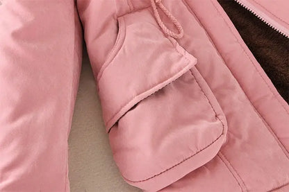2025 New Autumn Winter Women Cotton Jacket Padded Casual Slim Coat Emboridery Hooded Parkas Wadded Warm Overcoat SS69