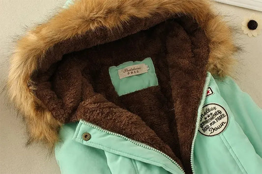 2025 New Autumn Winter Women Cotton Jacket Padded Casual Slim Coat Emboridery Hooded Parkas Wadded Warm Overcoat SS69