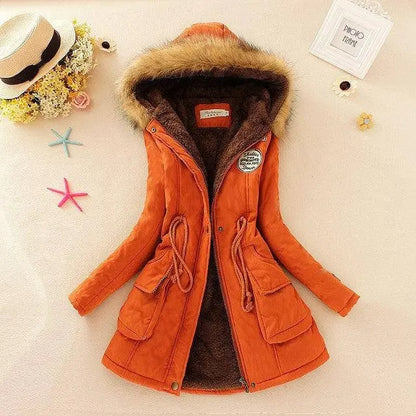 2025 New Autumn Winter Women Cotton Jacket Padded Casual Slim Coat Emboridery Hooded Parkas Wadded Warm Overcoat SS69