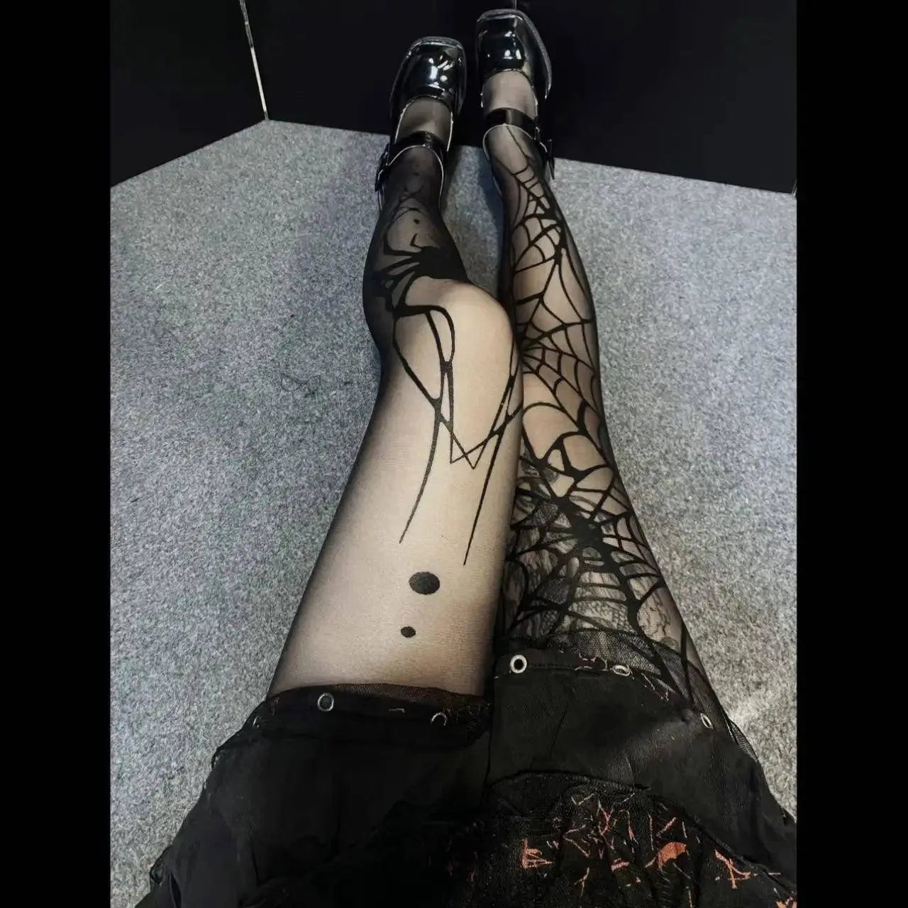 2025 New Vintage Dark Gothic Fishnet Tights Women Emo Alternative Sexy  Spider Web Witch Pantyhose Y2k E-girl Cyber Punk Socks - SS69