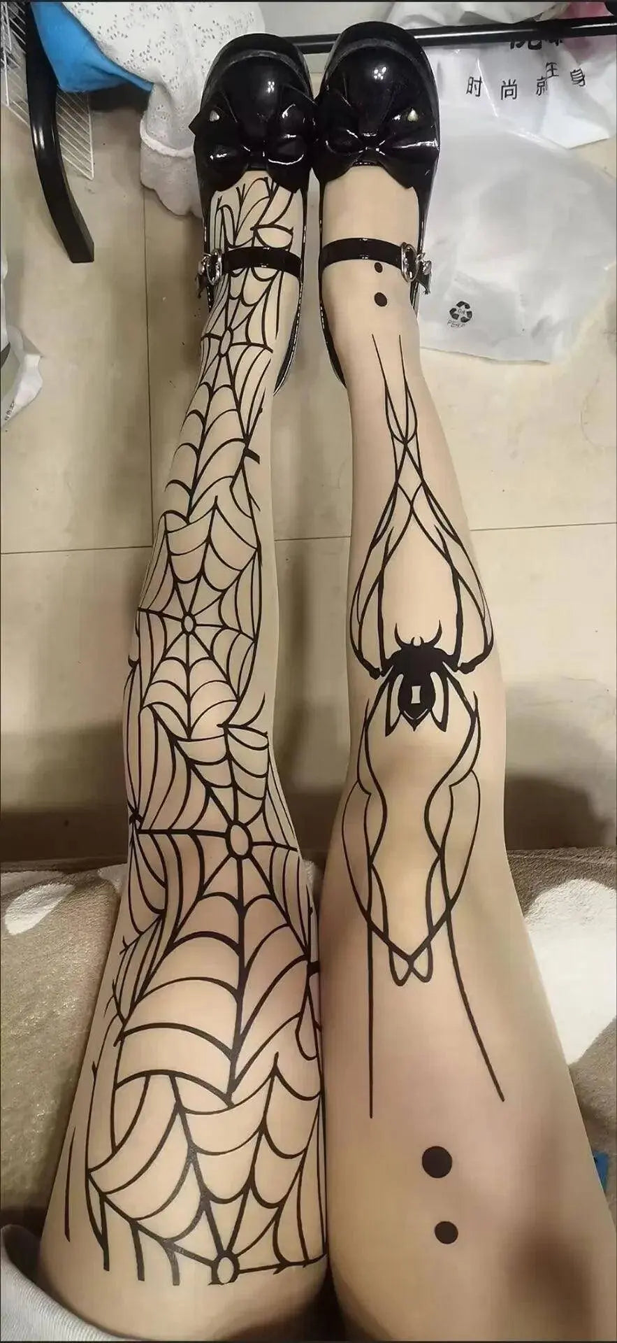 2025 New Vintage Dark Gothic Fishnet Tights Women Emo Alternative Sexy  Spider Web Witch Pantyhose Y2k E-girl Cyber Punk Socks - SS69