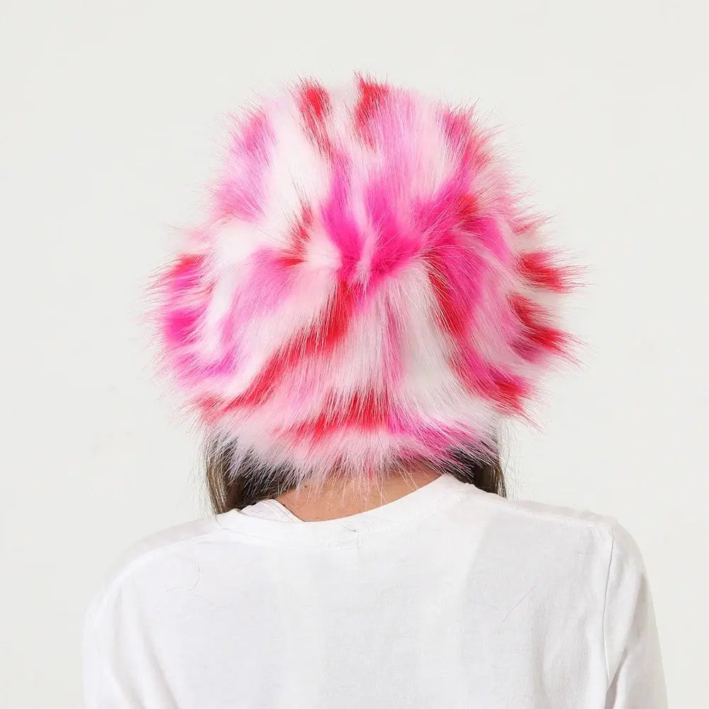 2025 New Winter Warm Faux Fur Bucket Hats For Women Outdoor Caps Soft Fleece Fisherman Cap Fluffy Earwarmer Ski Vacation Hats SS69