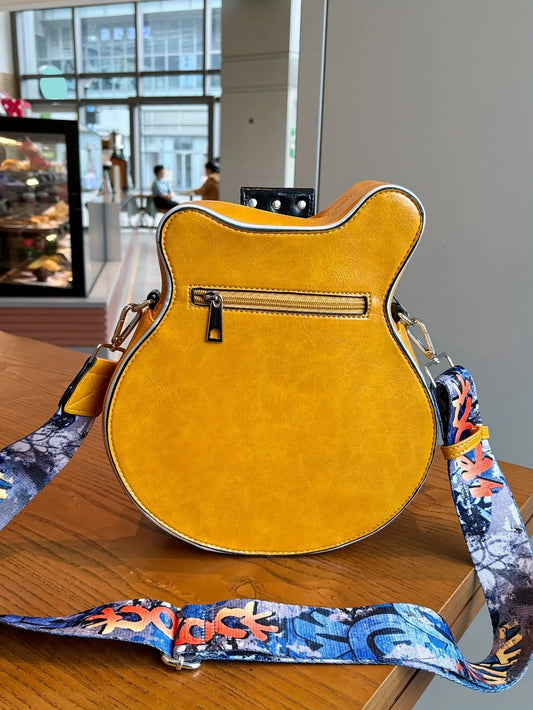 2025 Niche Guitar Shaped Y2K Style Bag, Novelty Crossbody Bag, Rivets Decor Trendy Shoulder Bag - SS69