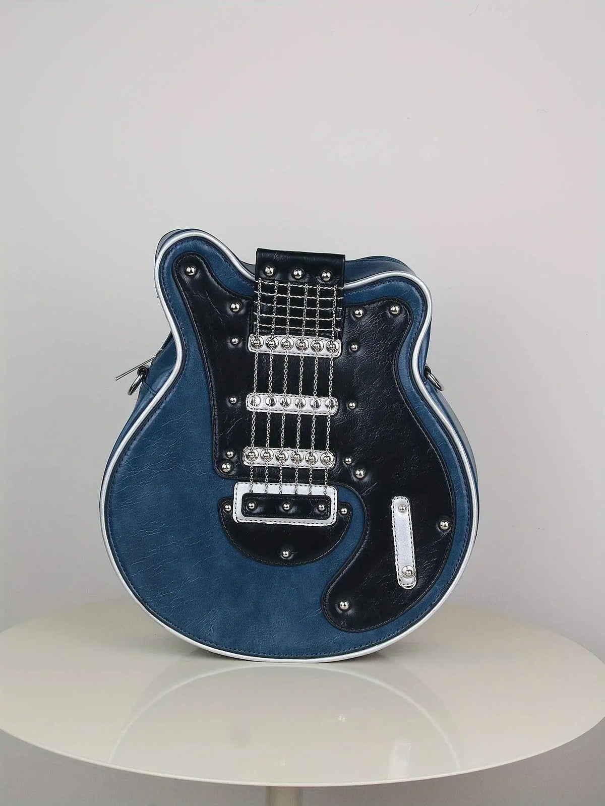 2025 Niche Guitar Shaped Y2K Style Bag, Novelty Crossbody Bag, Rivets Decor Trendy Shoulder Bag - SS69