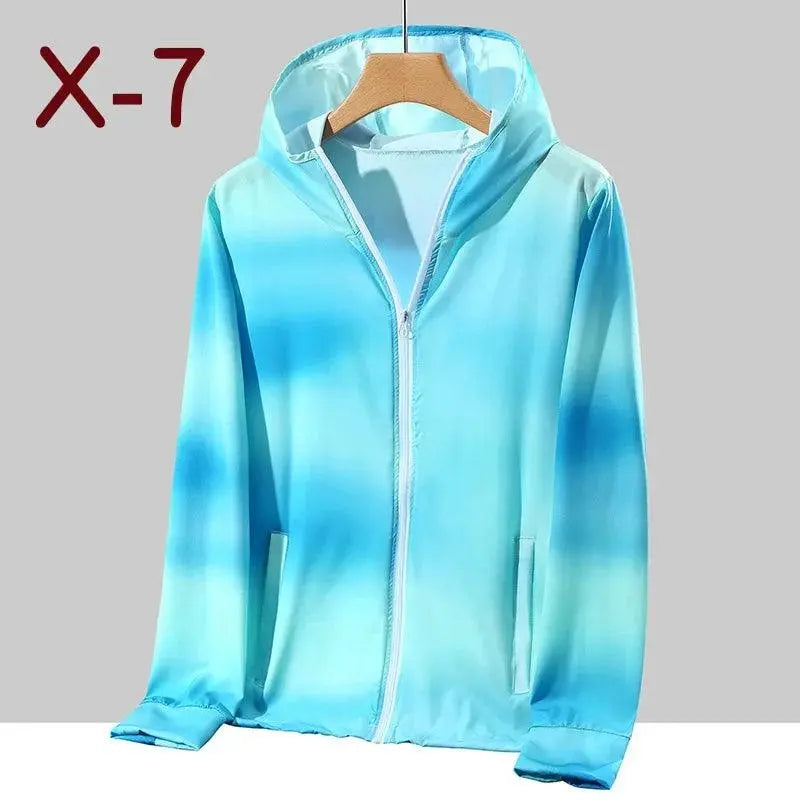 2025 Spring Summer Jacket Women Colorful Shiny Sunscreen Clothing Couples Color Thin Waterproof Coats Trend Large Size S-7XL SS69