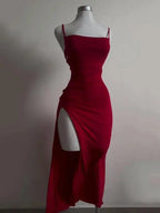 2025 explosive new dress summer high sensibility halter strap Spice Girl bag hip dress SS69