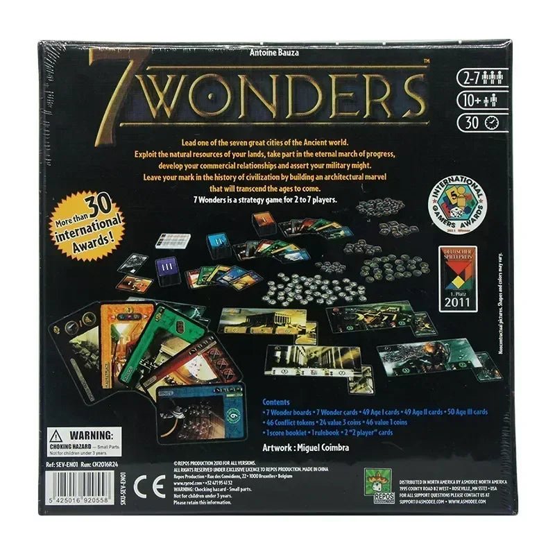 2025 New Edition - 7 Wonders Board Game, Board Game for Adults and Family, Civilization and Strategy Board Game, 3 - 7 Players - SS69