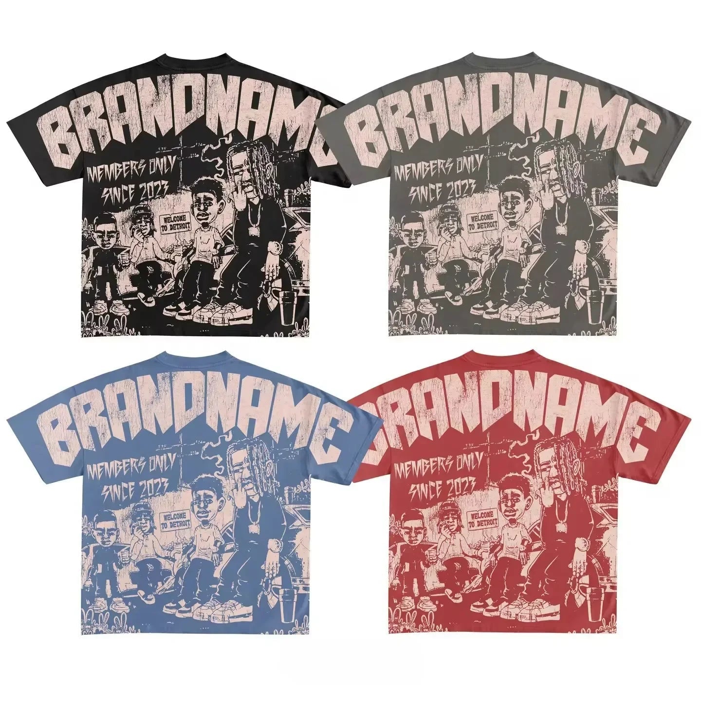 2025 Y2K Harajuku style for men's hip - hop Gothic large pattern printed punk short sleeved casual T-shirt shirts for women tops - SS69