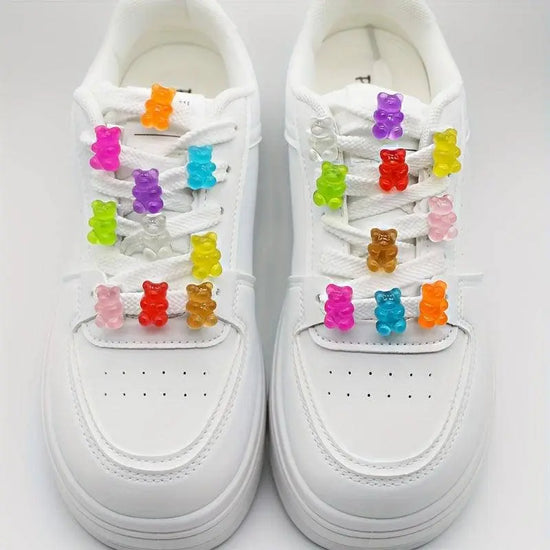 20Pcs Luminous Gummy Bear Shoelace Decoration - Cute Shoe Buckles Shoe Charms For Fashion Women Sneakers Accessories SS69