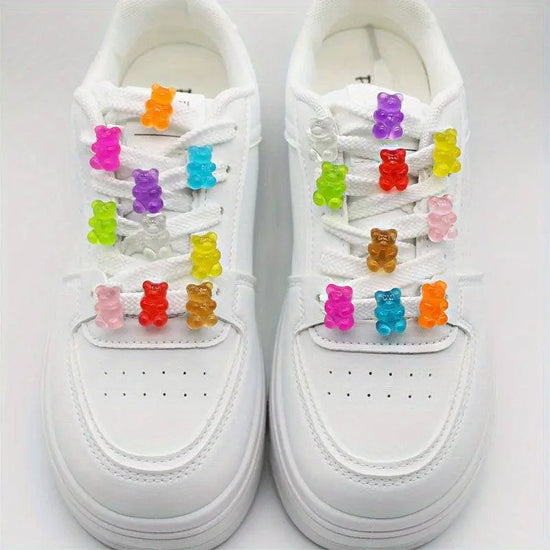 20Pcs Luminous Gummy Bear Shoelace Decoration - Cute Shoe Buckles Shoe Charms For Fashion Women Sneakers Accessories SS69